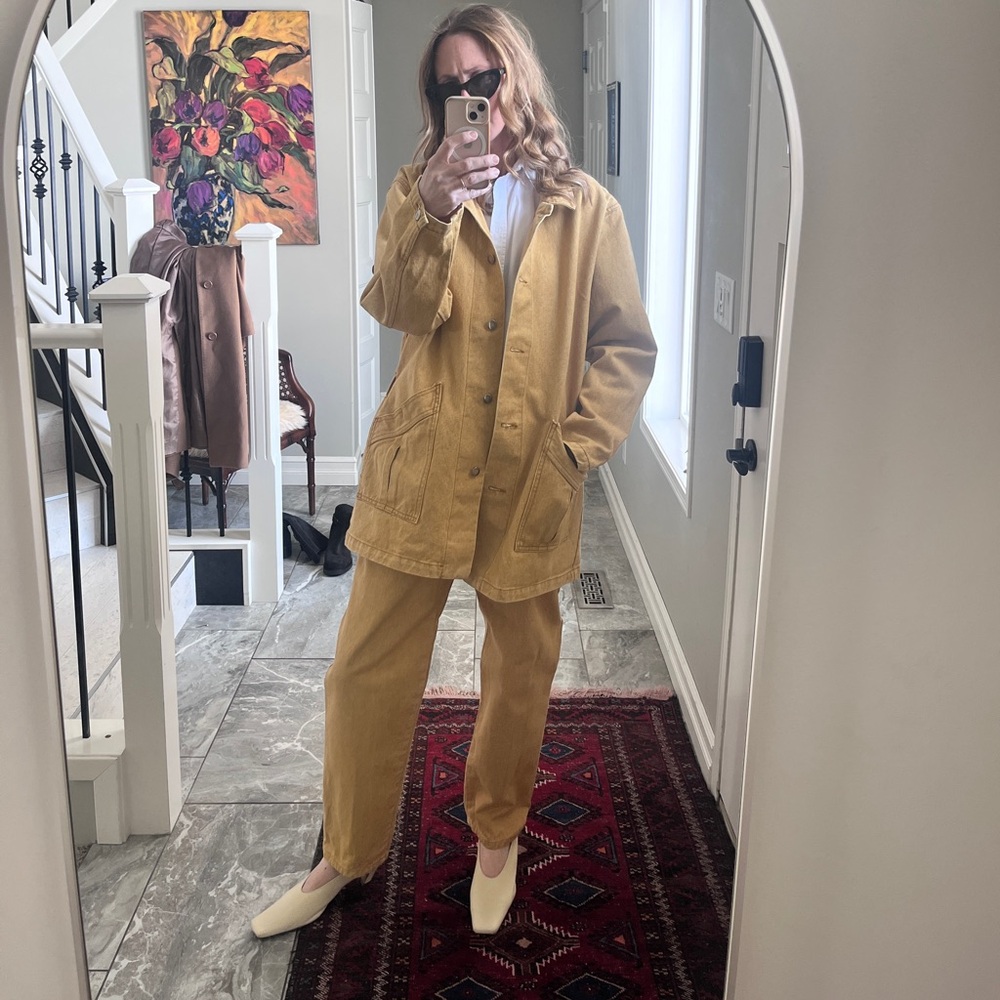Vintage Yellow Jacket and Pants Set